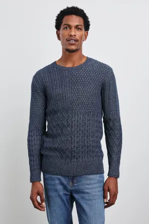 BIARRITZ SWEATER - MULTI WEAVE INDIGO