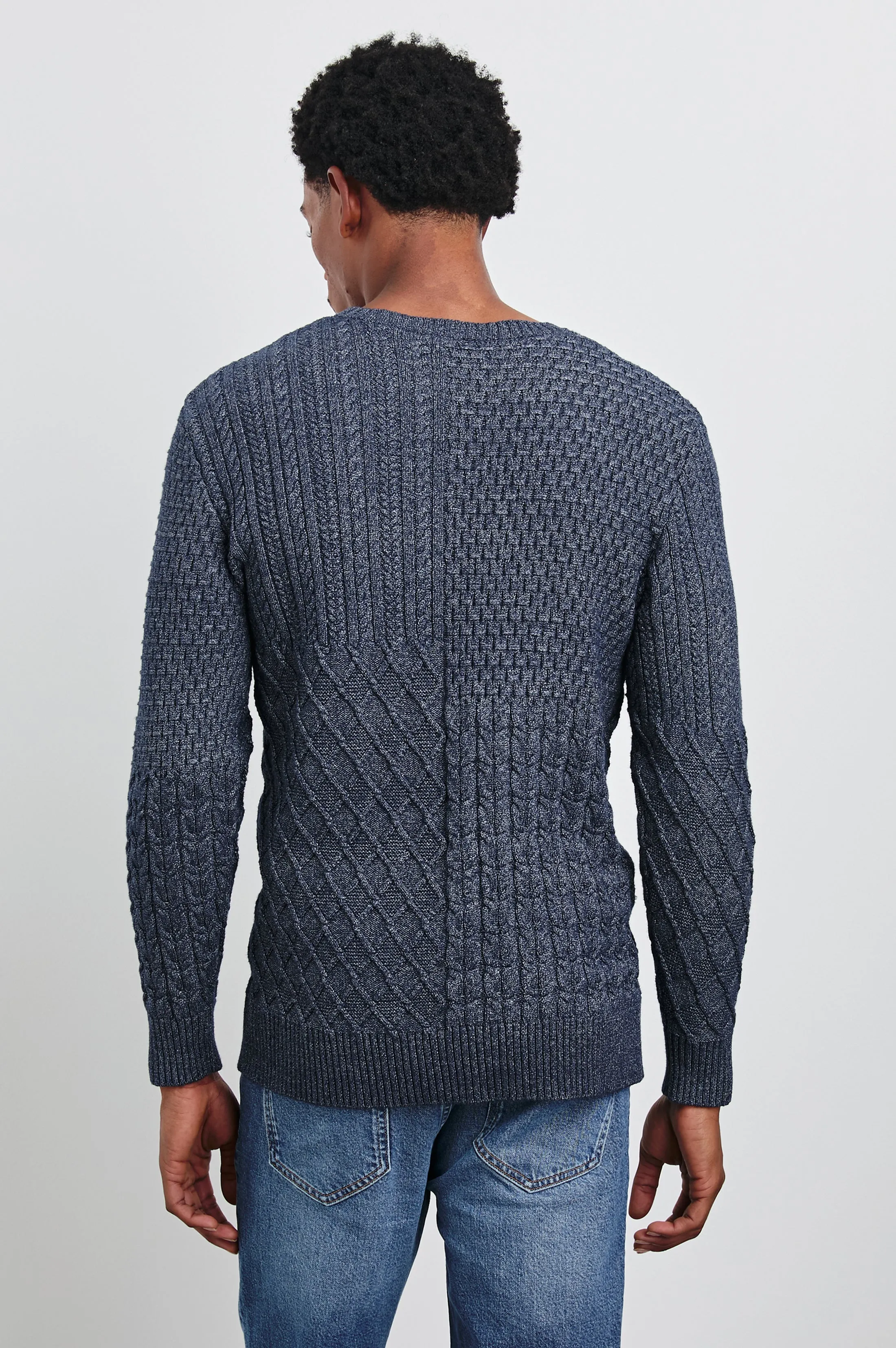 BIARRITZ SWEATER - MULTI WEAVE INDIGO