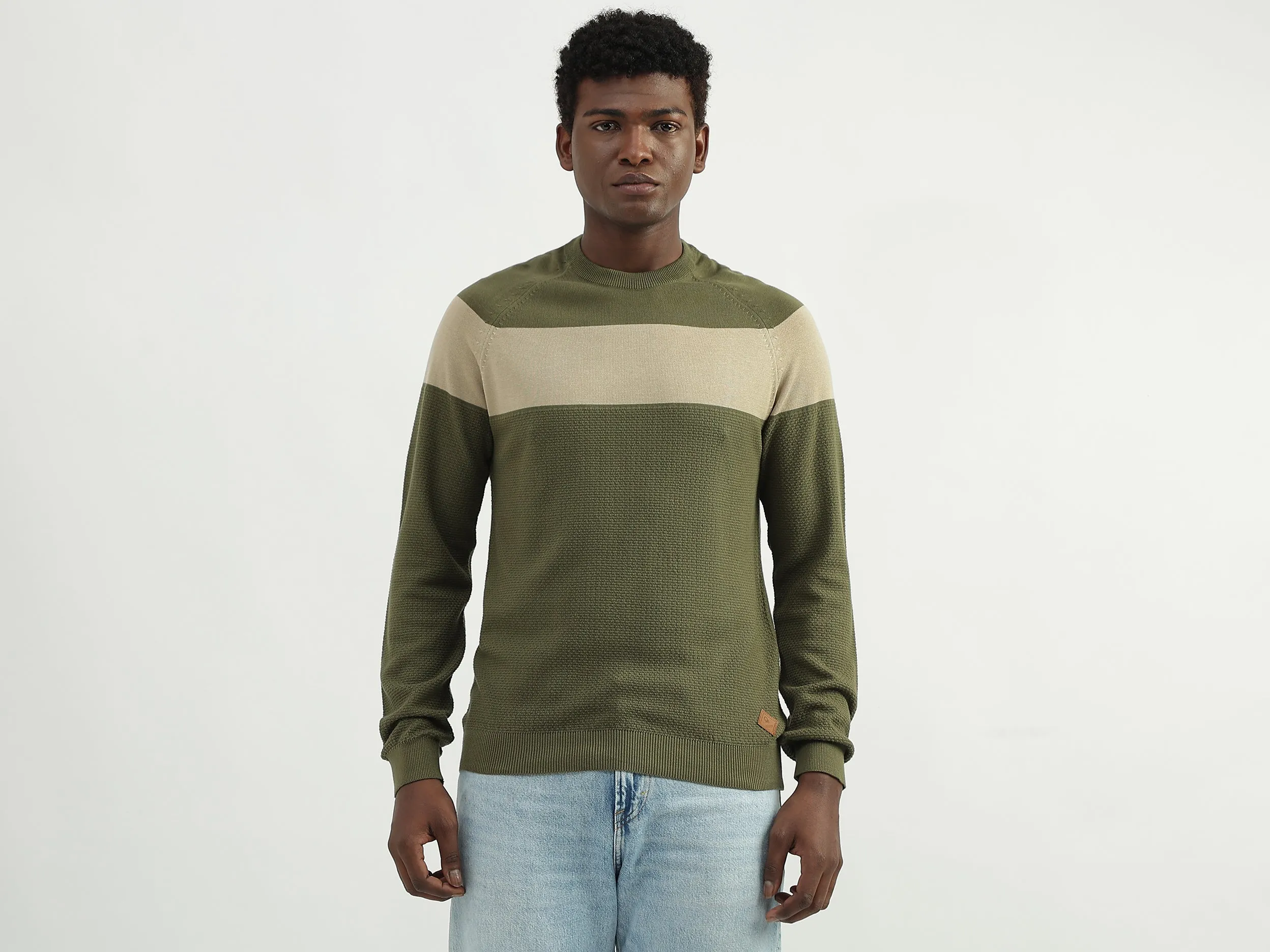Cotton Printed Round Neck Mens Sweaters