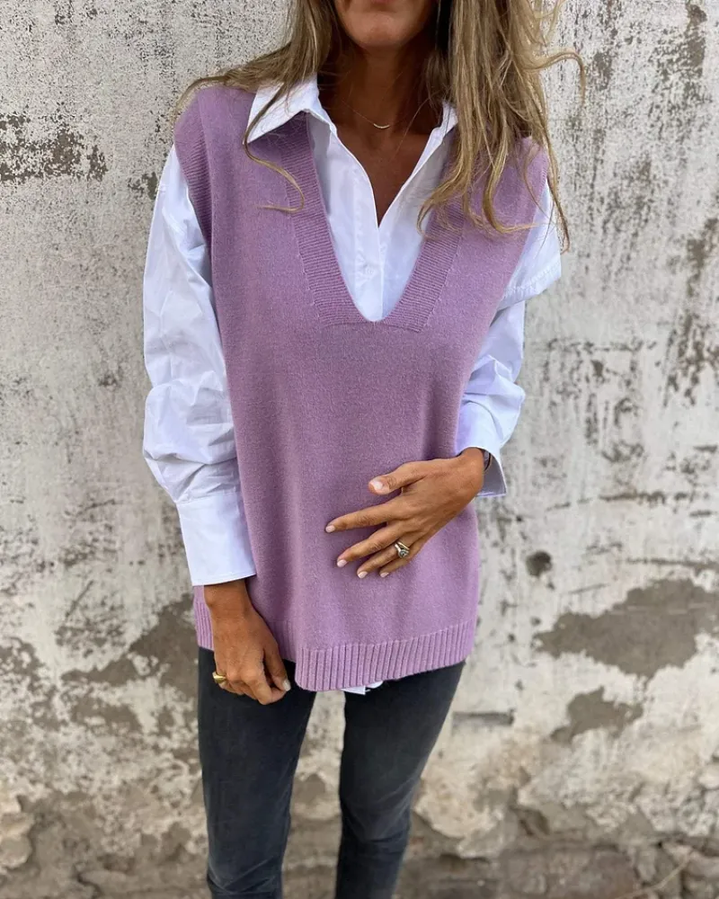EVELYN - Stylish Knit Sweater Vest
