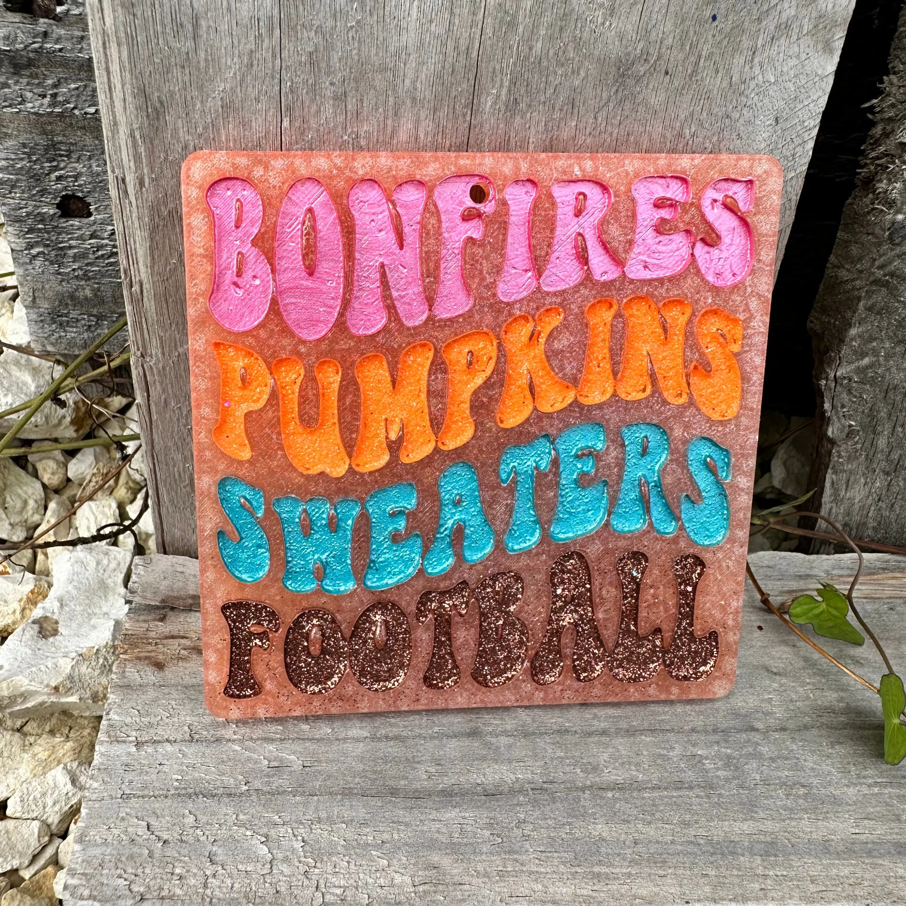 Fall Bonfires, Pumpkins, Sweaters Car Freshie