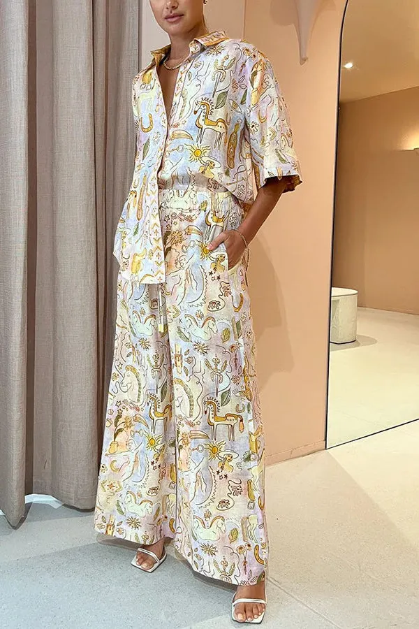 Faye - Sunshine Mythology Button-Down Blouse