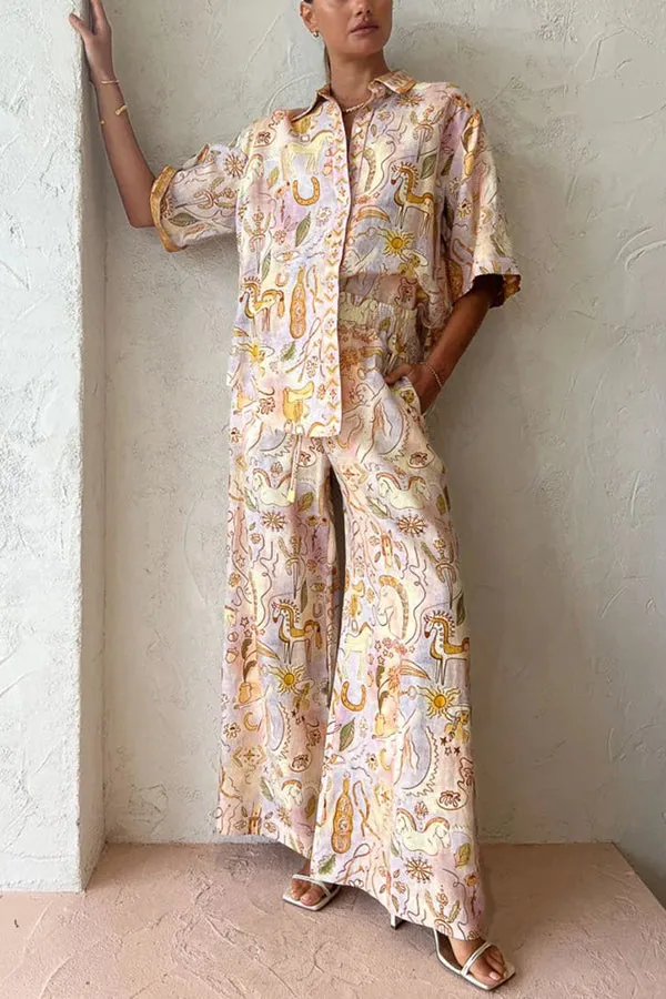 Faye - Sunshine Mythology Button-Down Blouse