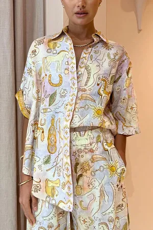 Faye - Sunshine Mythology Button-Down Blouse