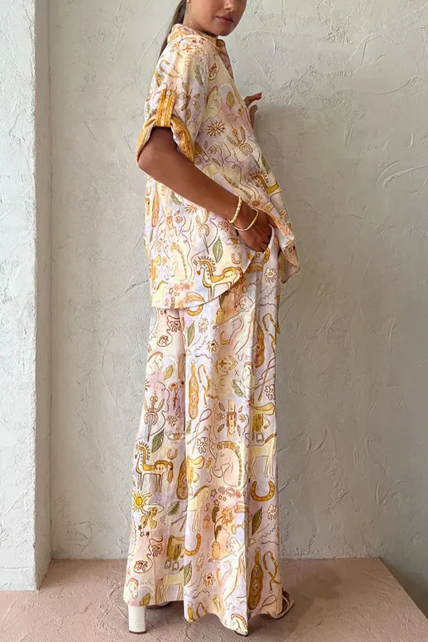 Faye - Sunshine Mythology Button-Down Blouse