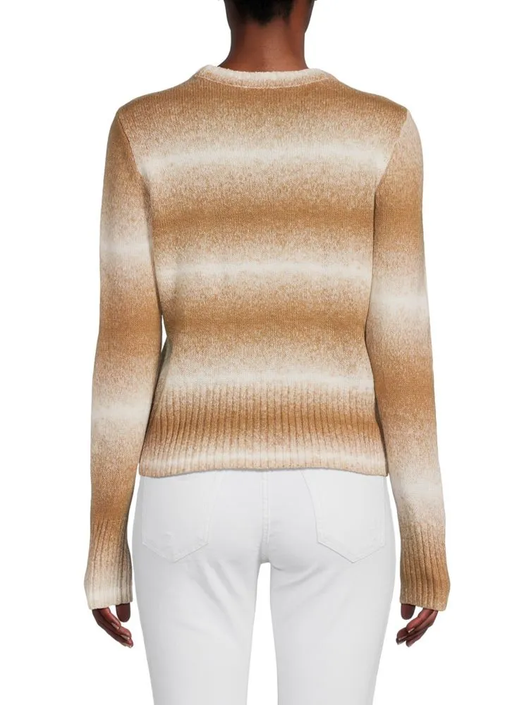 Laundry By Shelli Segal Ombre Striped Sweater in Camel Marshmallow
