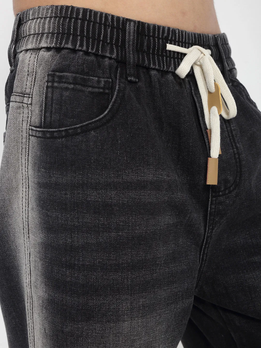 Men Faded Grey Relaxed Fit Jeans