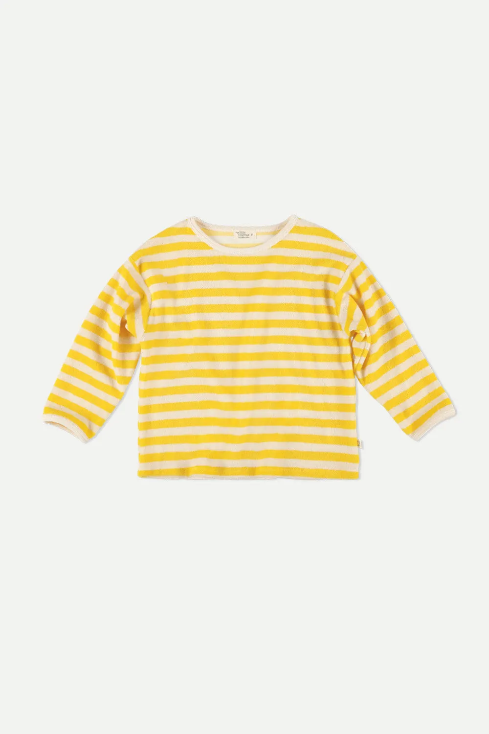 Organic toweling stripes sweatshirt