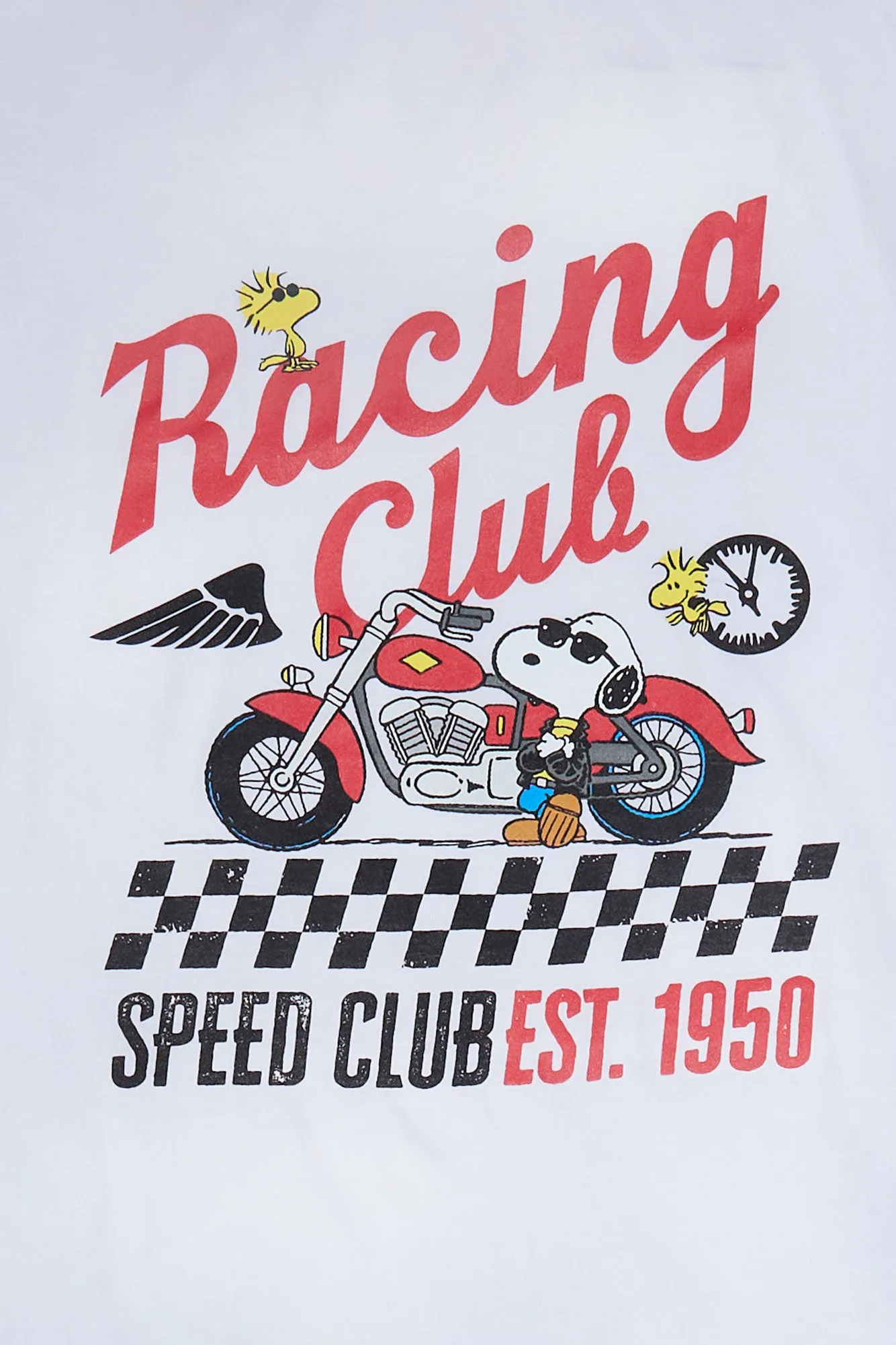 Peanuts Snoopy Racing Club Graphic Boyfriend Tee