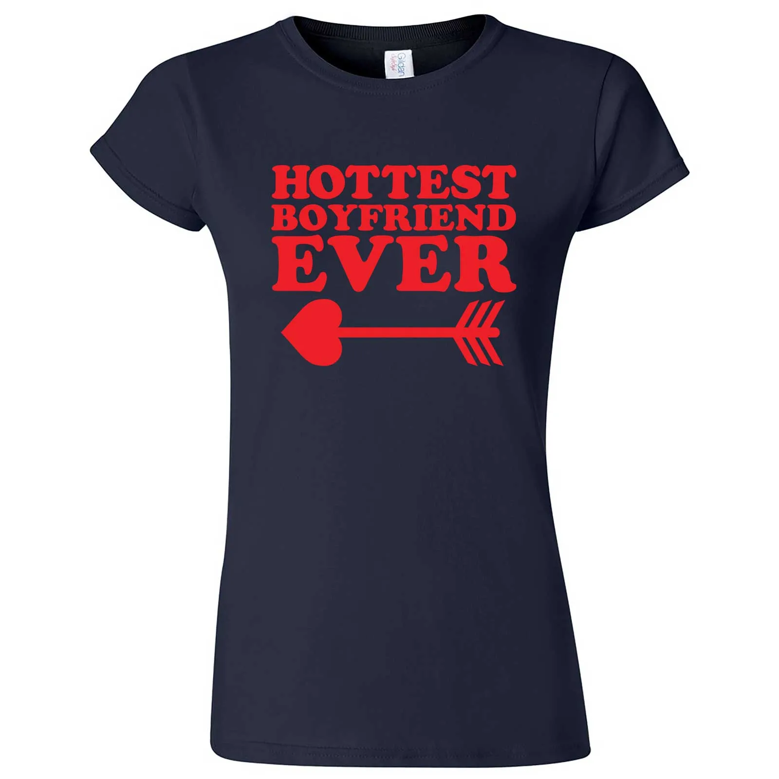 "Hottest Boyfriend Ever, Red" women's t-shirt