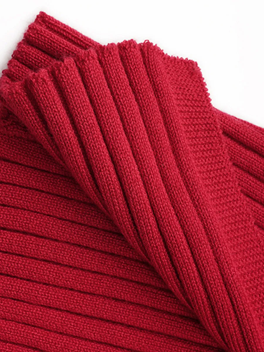 Red Knit Slim Top
