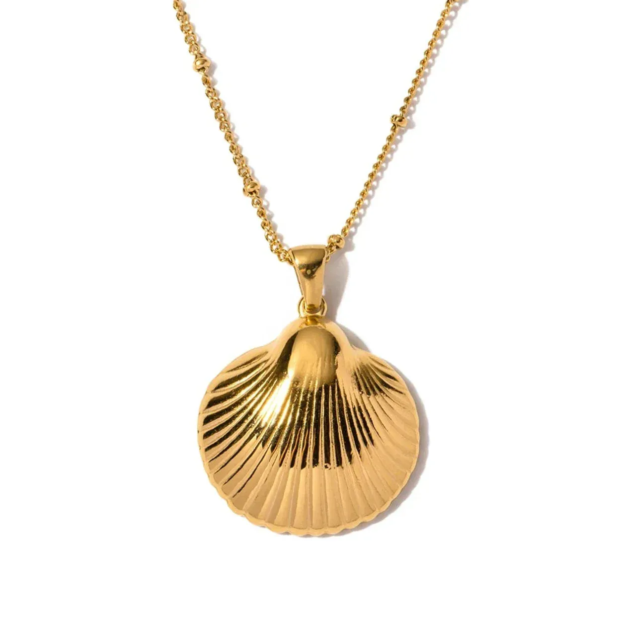 SEA SHELLS OF GOLD  - WATERPROOF 18K GOLD SHELL NECKLACE