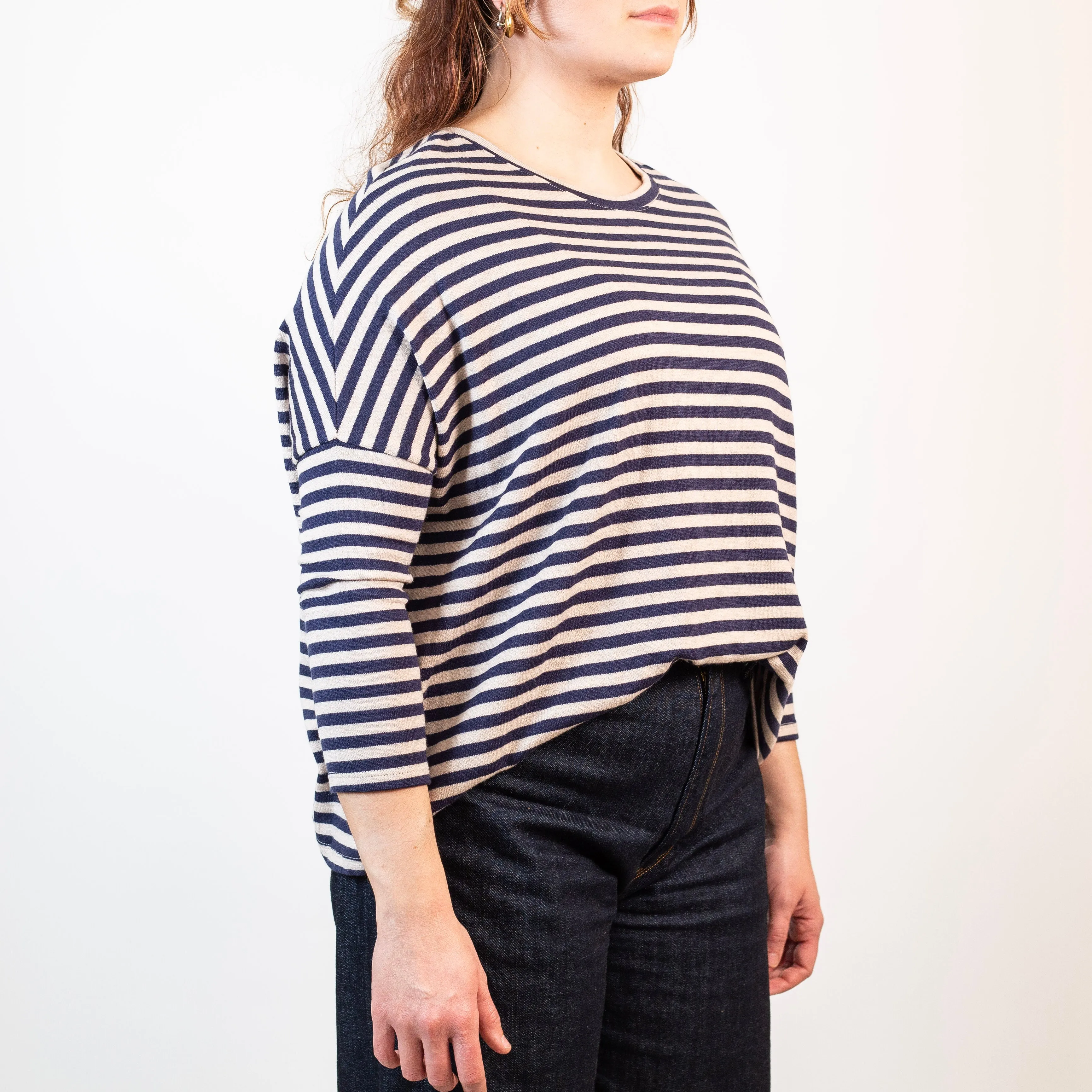 Striped Sweater (Navy)
