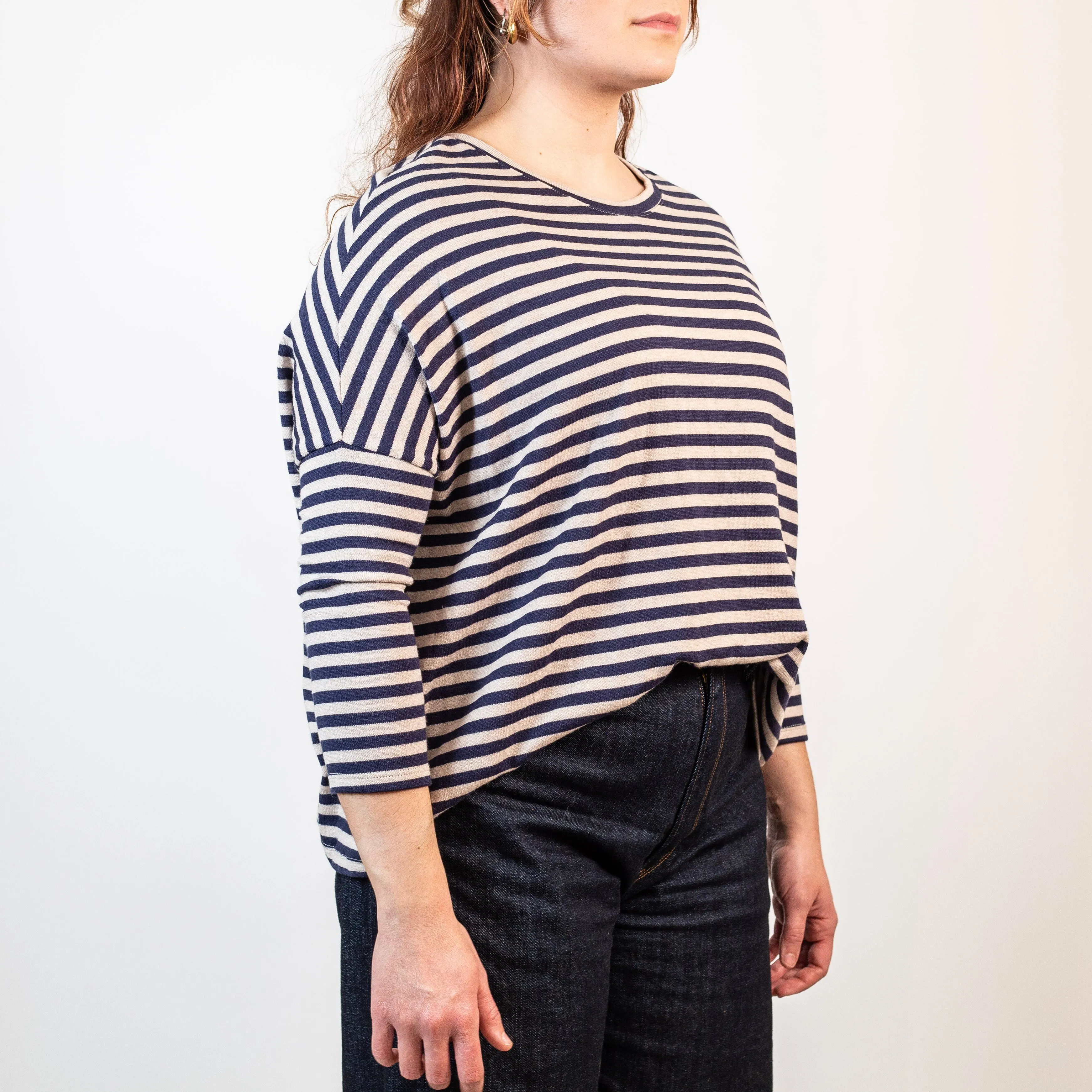 Striped Sweater (Navy)
