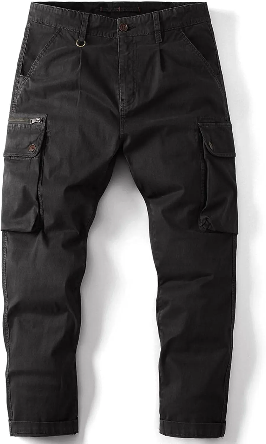 Uillui Mens Cargo Pants Fashion Como Joggers Sweatpants Cotton Stretch Casual Relaxed Fit Ankle Length Harem Streetwear Pant