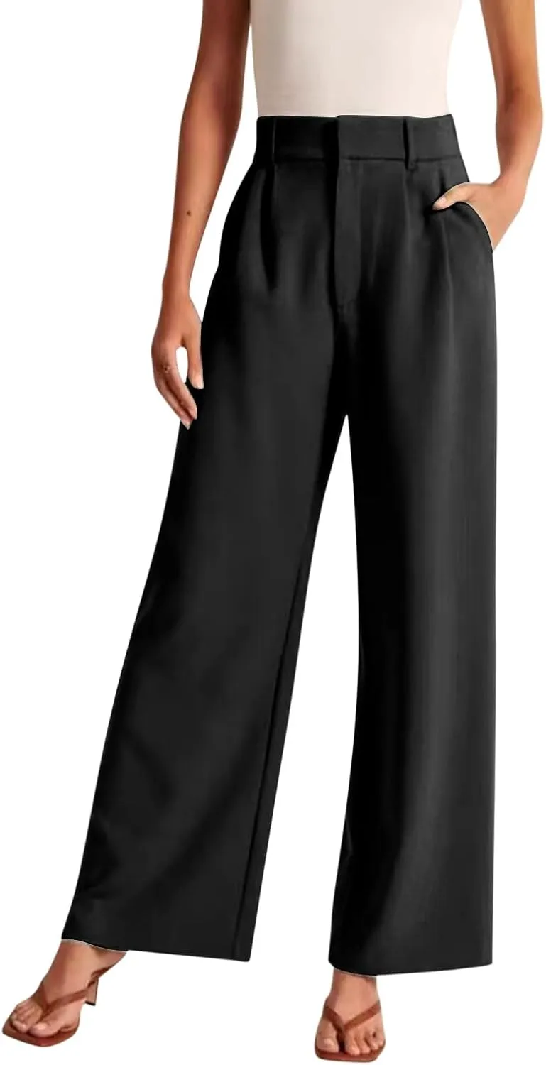 Women's Cotton Linen Summer Fashion Pants Elastic Waist Long Lounge Slim Fit Trouser Trendy