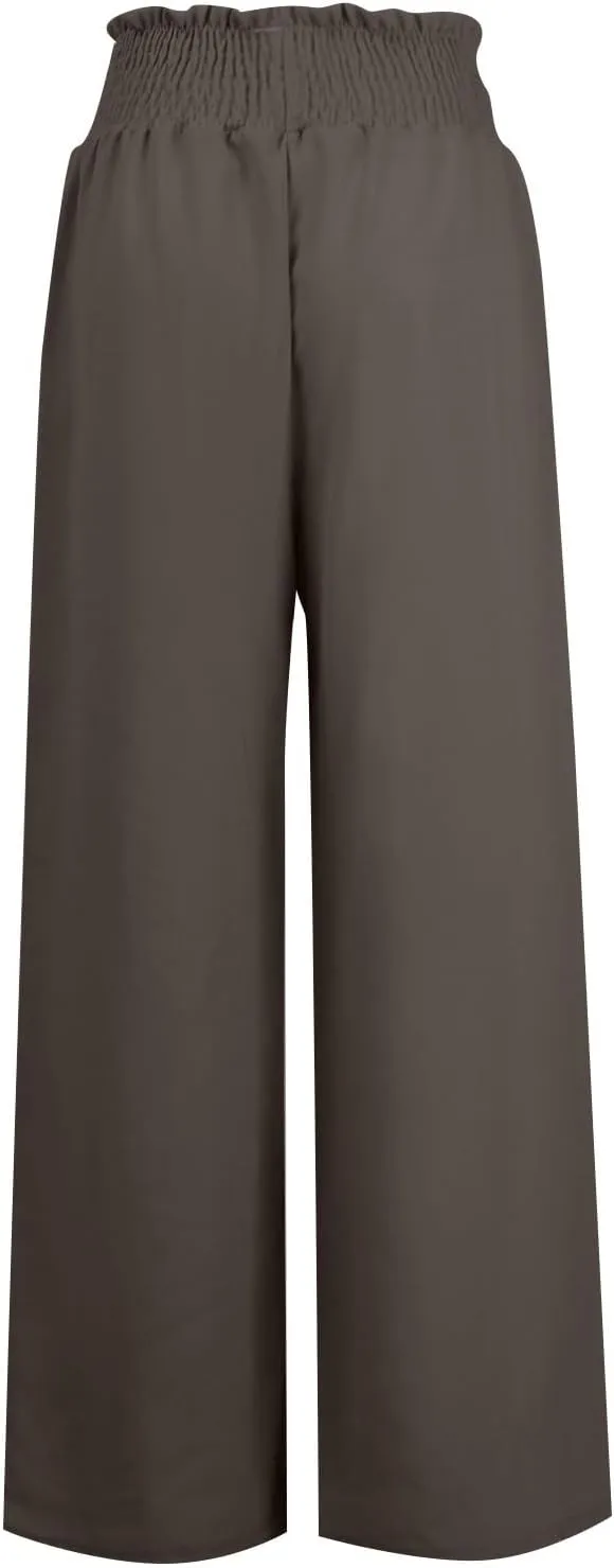 Women's Cotton Linen Summer Loose Pant Trousers Low Waist Straight Slim Fit Trousers Office