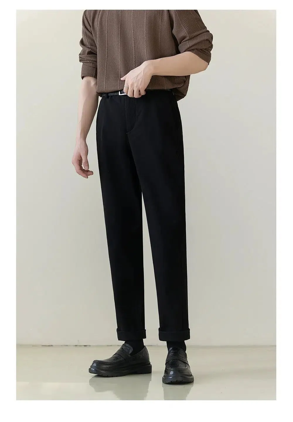 Zhou Basic Slim Fit Trousers