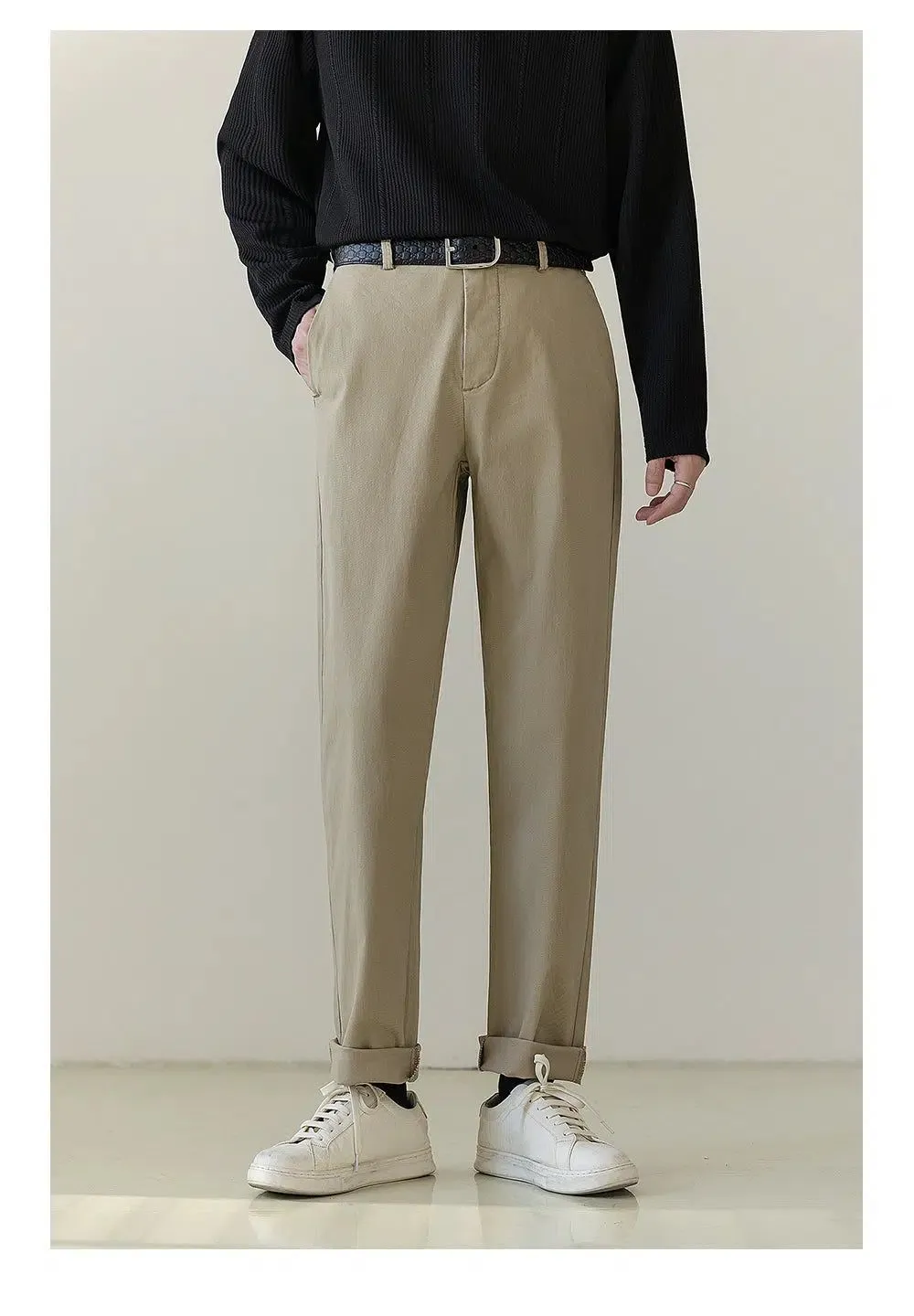 Zhou Basic Slim Fit Trousers