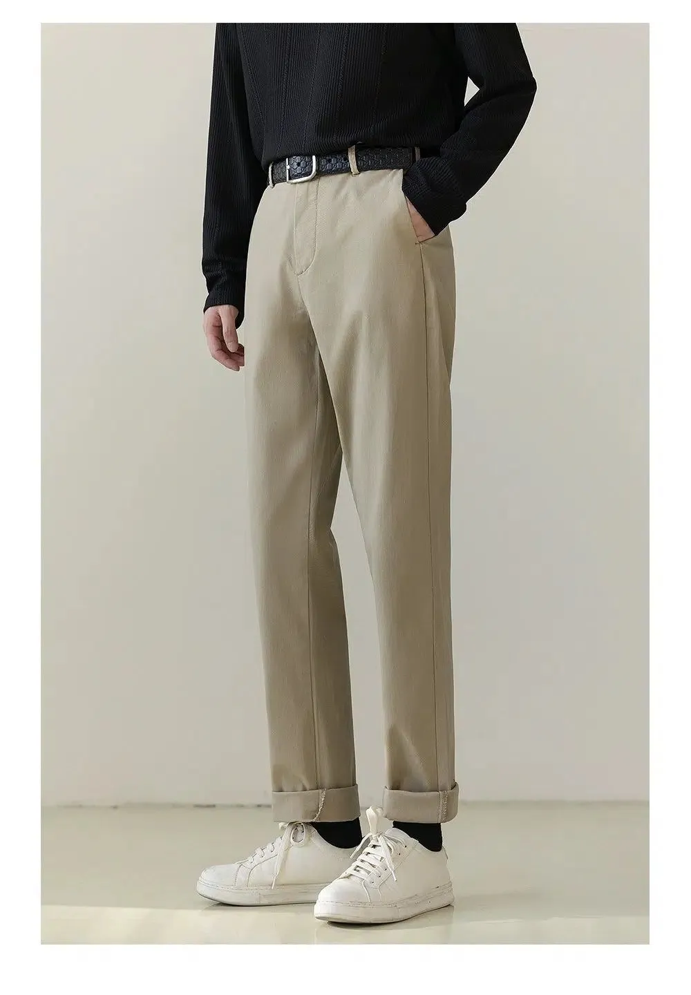 Zhou Basic Slim Fit Trousers